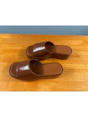 New Lisa Says Gah Cinnamon Dakota Platform Shoes Size 7 With Dust Bags